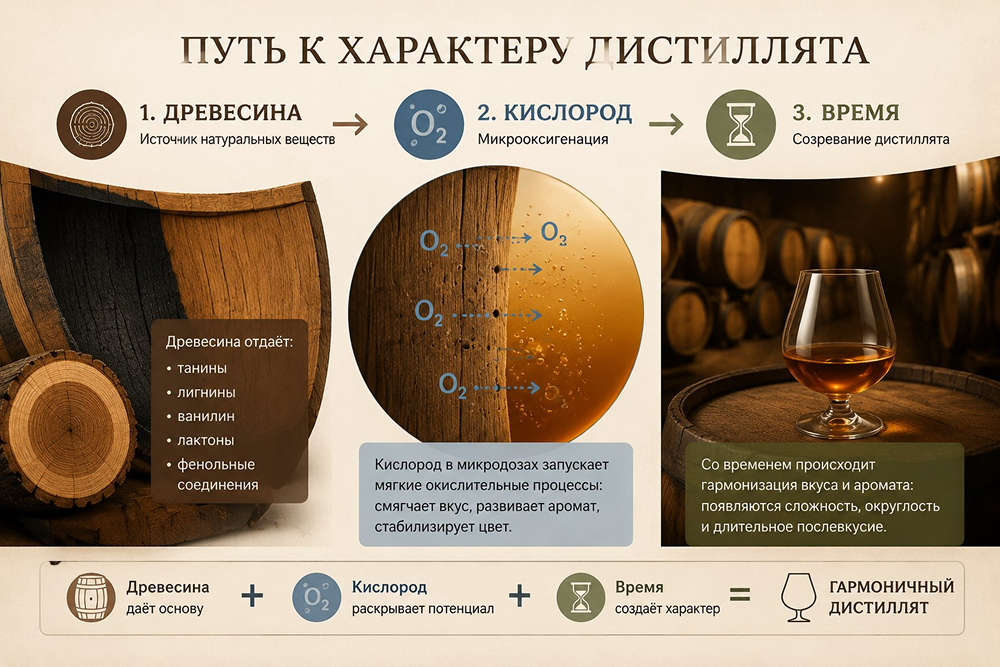 Влияние древесины на дистиллят