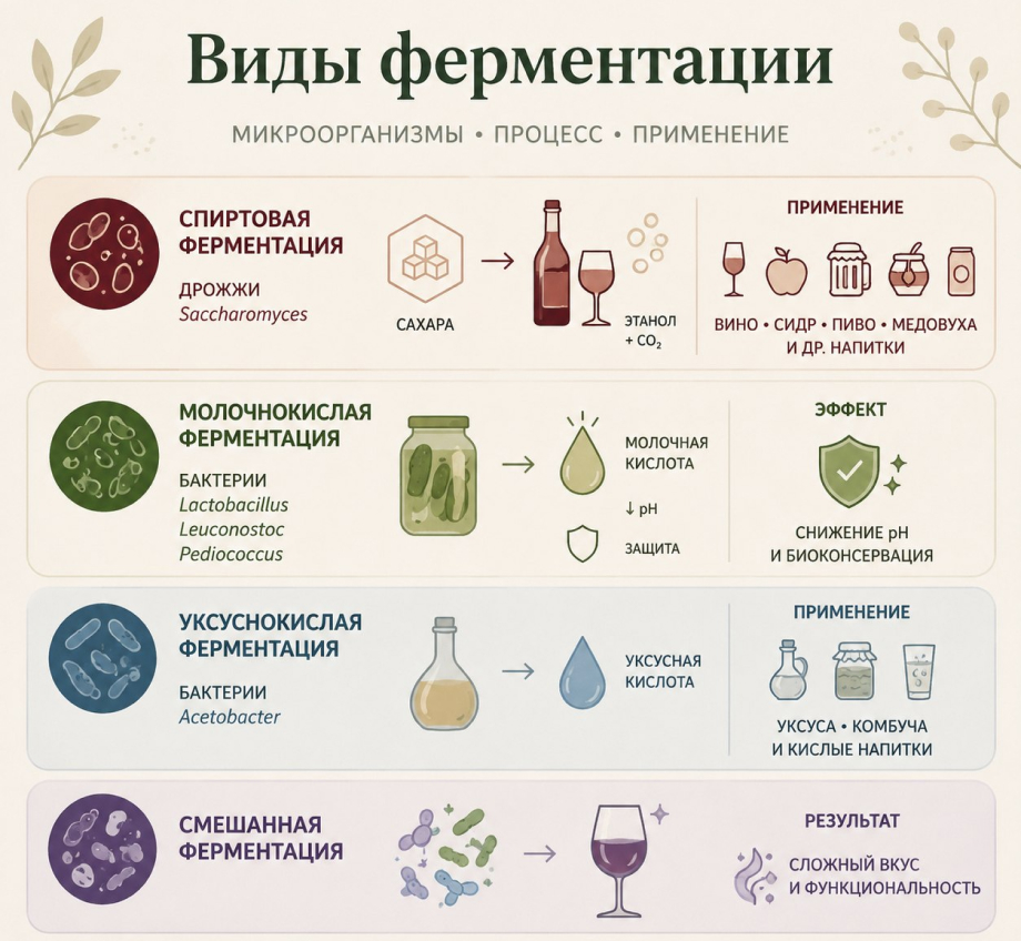 Виды ферментации
