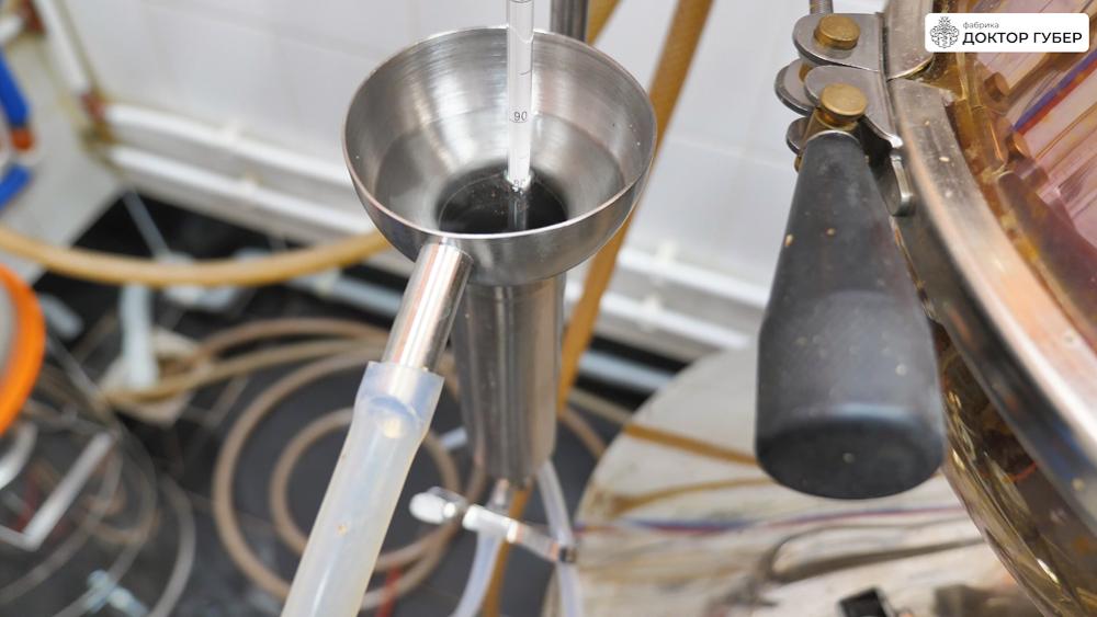 Измерение крепости финального дистиллята в струе