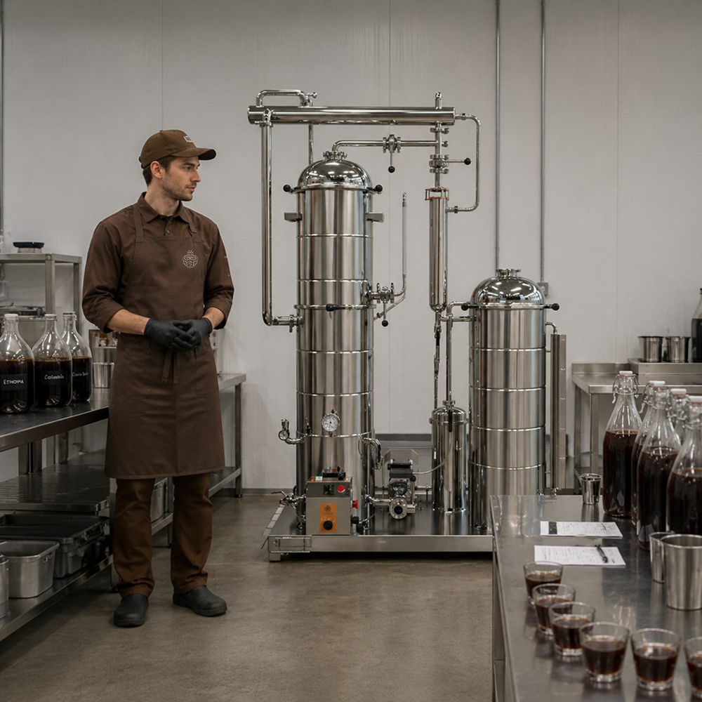 Оператор вакуумного экстрактора кофе