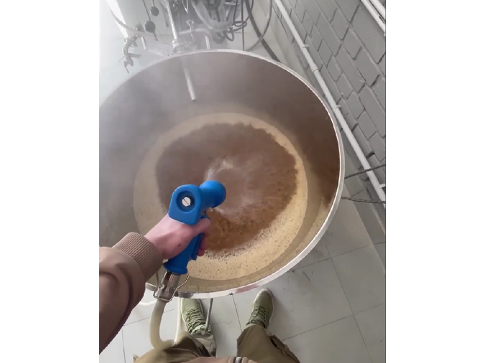 Пистолет для промывки дробины пивоварни Симпл