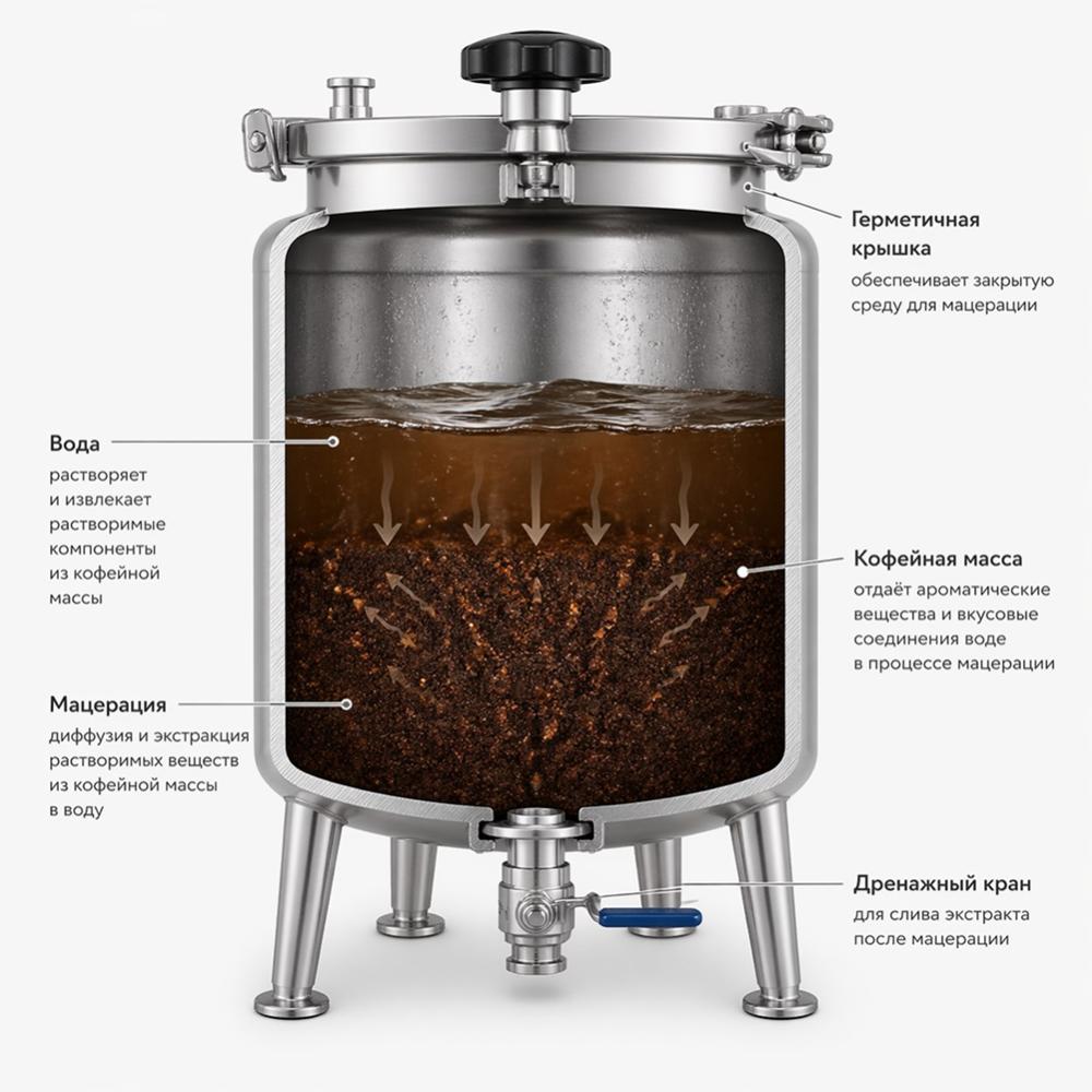 Холодная мацерация кофе колд брю