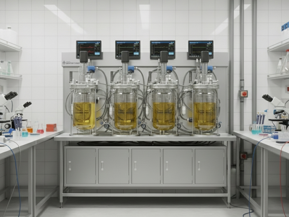 параллельный лабораторный биореактор 15 литров