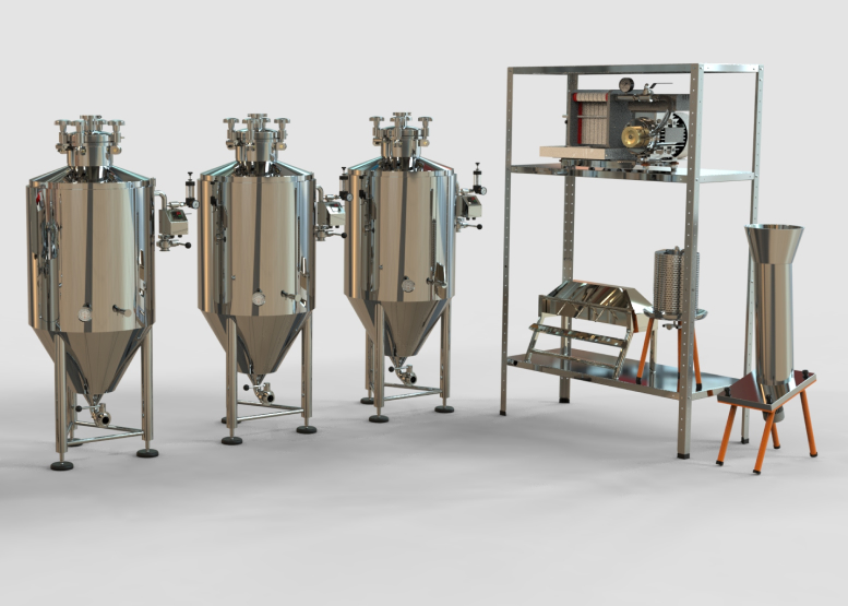 Бродильное отделение, стойка розлива и измельчитель винокурни под ключ.jpg