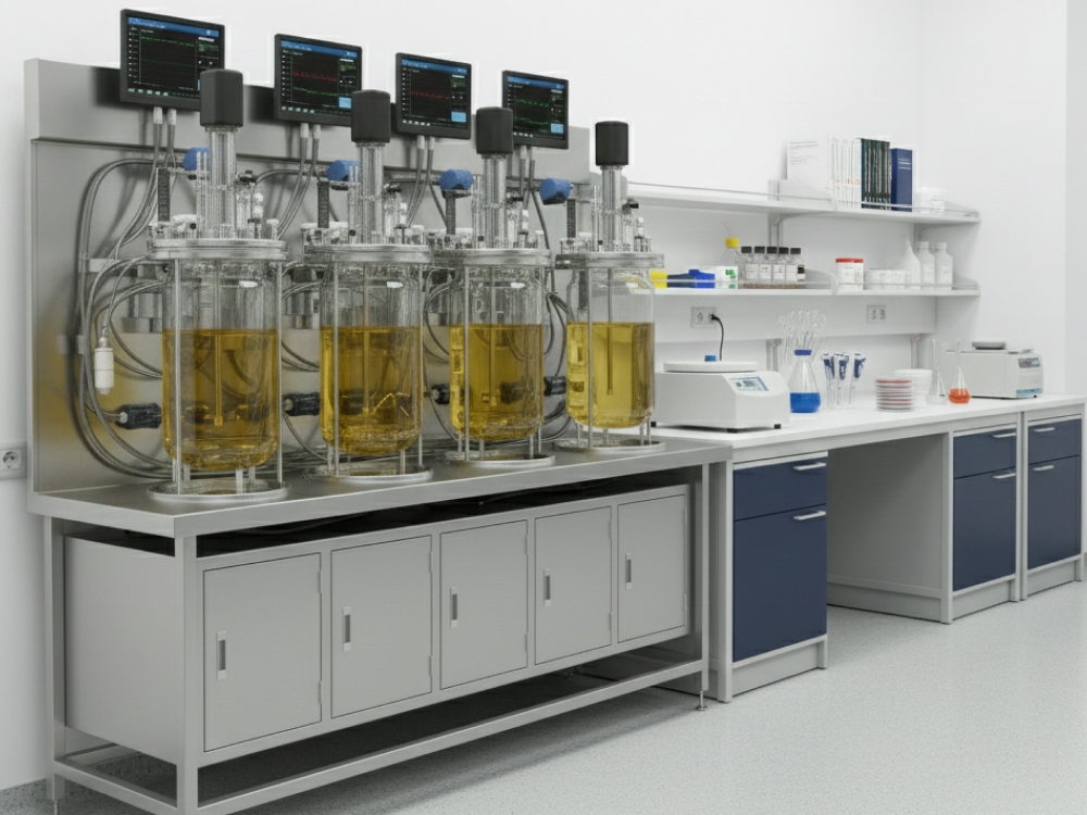 параллельный лабораторный ферментер 15 литров