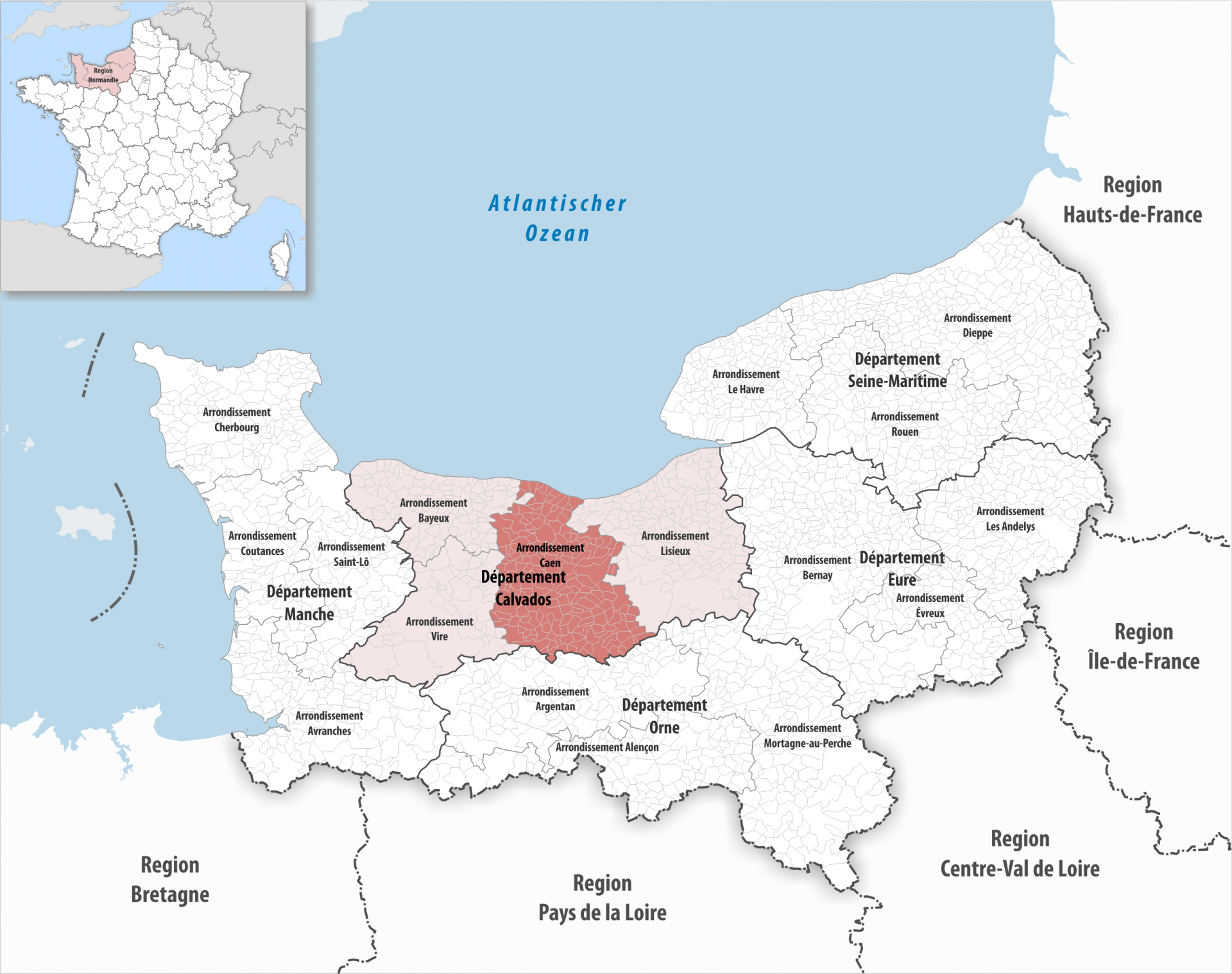 Нормандия на карте