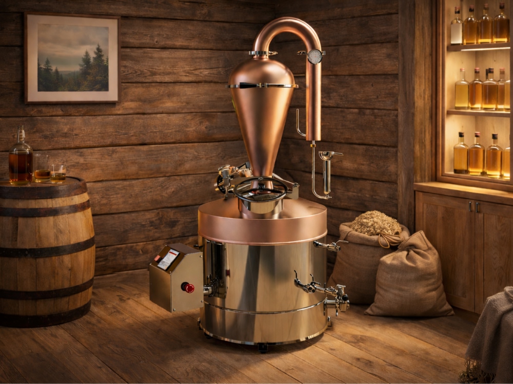 медный аламбик миджет для загородного дома