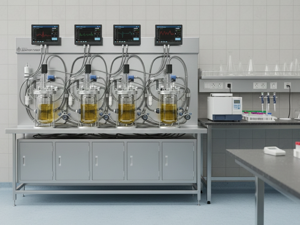 параллельный лабораторный биореактор 5 литров