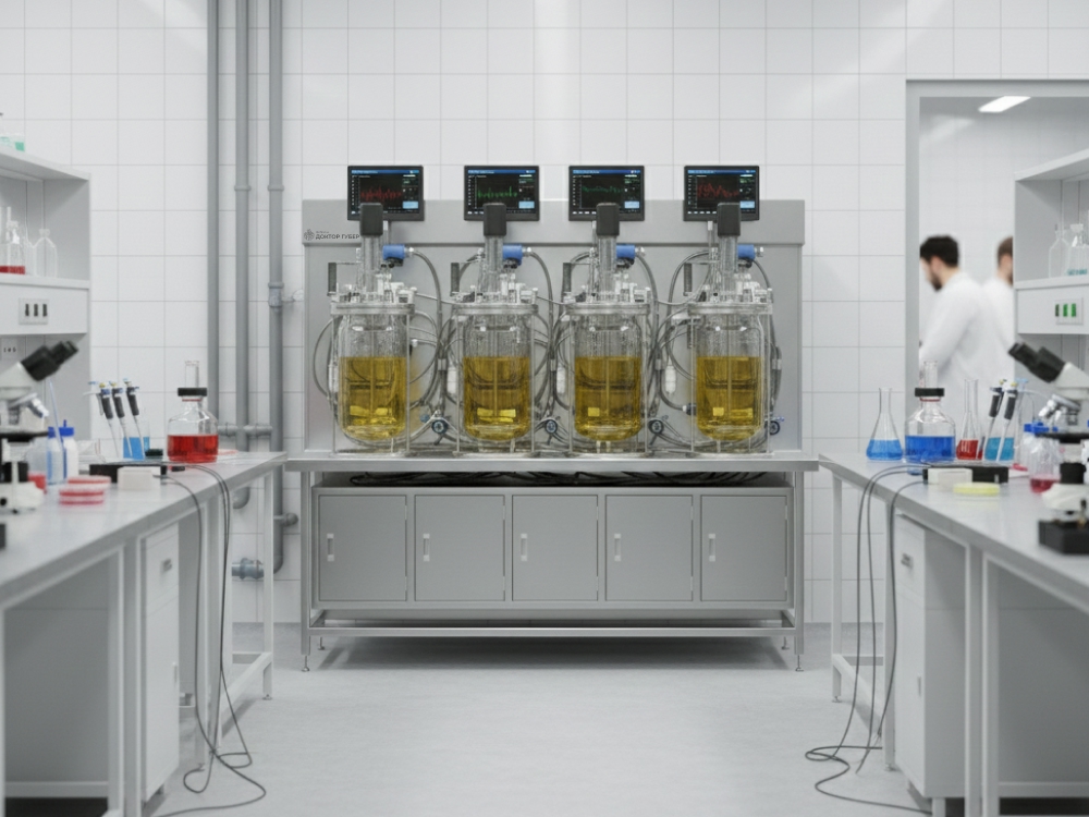 параллельный лабораторный биореактор 15 л