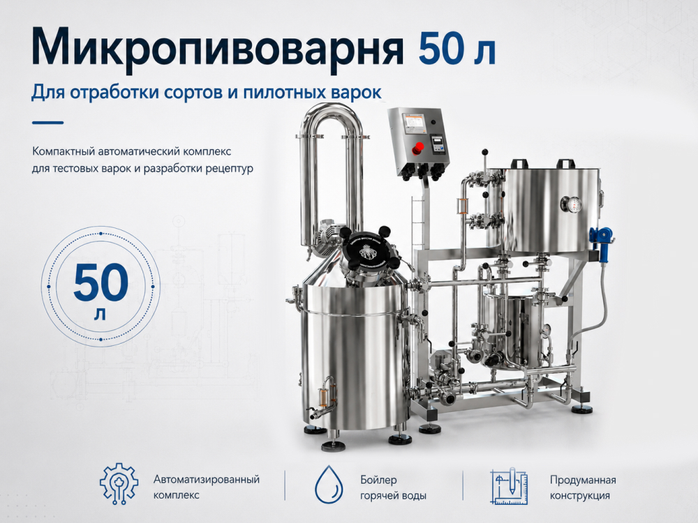 микропивоварня для отработки рецептур 50 литров микропивоварня для отработки рецептур 50 литров