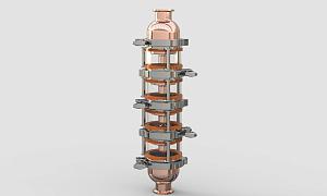 Тарельчатая колонна 1,5" медь 4 уровня от Доктор Губер